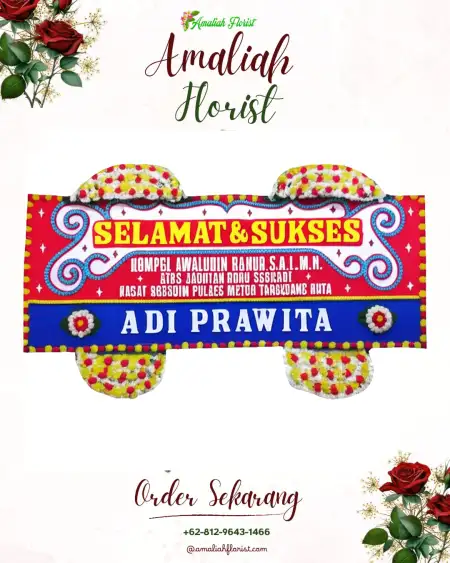 Papan Bunga Ucapan Selamat Air Teman